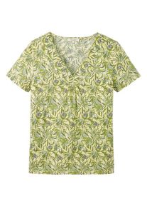 T-Shirt Tranquillo Jersey-Shirt mit V-Ausschnitt Damen (Gr M |oliv)