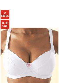 Petite Fleur Große Größen Bügel-BH Gr. 85C weiß kariert für Damen