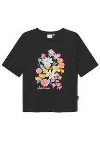 DEDICATED T-Shirt Vadstena Les Fleurs T-Shirt Damen (Gr M |schwarz)