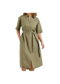DEDICATED Shirt Dress Ripa Linen Kleid Damen (Gr XS |oliv)