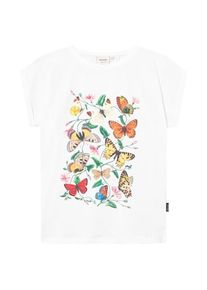 DEDICATED T-Shirt Visby Butterfly Field T-Shirt Damen (Gr L |weiß)