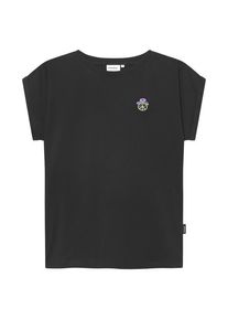 DEDICATED T-Shirt Visby Peace Bloom T-Shirt Damen (Gr XS |schwarz)