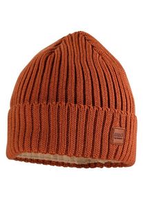 MaxiMo Mütze mit Rippe Umschlagrand mit Futter Mütze Kinder (Gr 49 cm |rot)