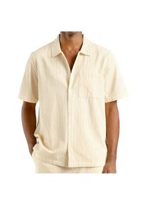 Hemd DEDICATED Shirt Brantevik Work Stripe Herren (Gr L |beige)