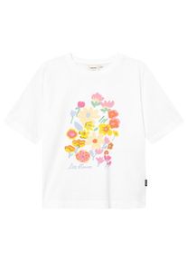 T-Shirt DEDICATED T-Shirt Vadstena Les Fleurs Damen (Gr S |weiß)
