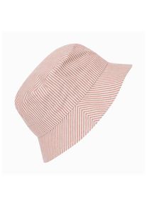 Hut Huttelihut Bucket Hat Woven Stripe Kinder (Gr 53 cm - 4-6 Years |wei&szlig;/rosa)