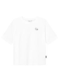 DEDICATED T-Shirt Vadstena Cat Pose T-Shirt Damen (Gr S |weiß)