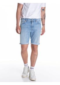 Replay Herren Shortslight blau 846, casual, Gr. 36, Denim/Jeans, Obermaterial: 99% Baumwolle, 1% Daunen, Hosen, im klassischen 5-Pocket-Design