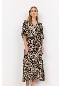 soyaconcept Damen Blusenkleid "SC-PIETTA 4"sand combi, modisch, Gr. M, gemustert, Web, Obermaterial: 100% Viskose, Kleider