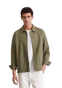 Marc O'Polo MARC O'POLO Herren Hemdjackeoak ash, casual, Gr. M, Twill, Obermaterial: 88% Baumwolle, 12% Leinen, Jacken