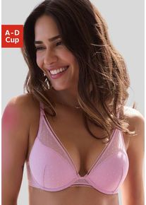s.Oliver Push-up-BH 'Charlotte' lightpink Gr. 70C. Mit Mesheinsatz. Mit Herausnehmbaren Kissen und mit Bügel