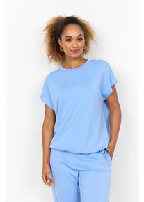 soyaconcept Damen T-Shirt "SC-BANU 169"air blau, casual, Gr. L, unifarben, Jersey, Obermaterial: 48% Modal, 48% Polyester, 4% Elasthan, Shirts
