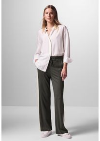 Damen Culottenightfall grün, casual, Gr. 38, STREET ONE STUDIO, unifarben, Stoff, 70% Viskose, 25% Polyester, 5% Elasthan, Hosen, im Loose Fit