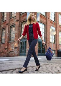 LANDS' END Straight Fit Recover High Waist Jeans, Damen,  Blau, Baumwoll-Mischung, by Lands' End