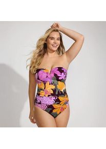 LANDS' END Bandeau-Tankini-Top Slender, Damen,  Lila, Elasthan/Nylon-Mischung, by Lands' End