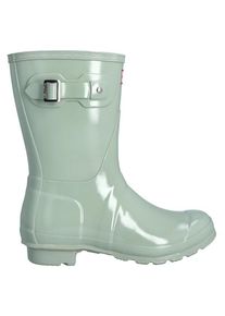 Hunter Boots Original Short Gloss Gummistiefel Damen Alltag (Gr 40/41 |grün |wasserdicht)