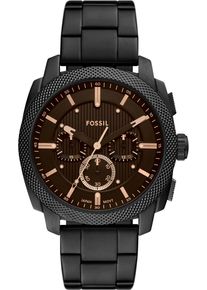 Fossil Herren Chronograph "MACHINE (NEW GENERATION)"schwarz, schwarz, Armbanduhren, Quarzuhr, Armbanduhr, Herrenuhr, Edelstahlarmband, analog