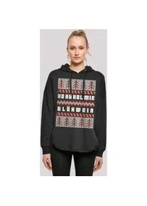Kapuzenpullover F4NT4STIC ""Ho Ho Hol mir Glühwein Weihnachten"", Damen, Gr. M, schwarz, Obermaterial: 100% Baumwolle, casual, oversize, Langarm, Pullover, Print