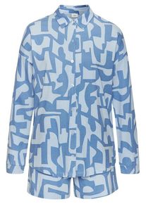 s.Oliver Shorty mehrfarbig Gr. 32/34 für Damen. V-Ausschnitt und Allover-Druck. Lässig Geschnitten. Nachhaltig.
