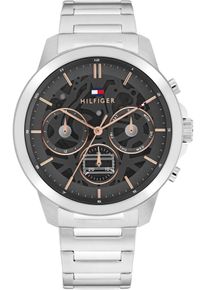 Tommy Hilfiger Herren Multifunktionsuhr "HENRY"silberfarben, grau, Armbanduhren, Quarzuhr, Armbanduhr, Herrenuhr, Edelstahlarmband, analog