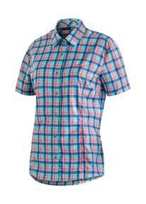 Maier Sports Damen Funktionsbluse "Philina"kariert, Gr. 36, 85% Polyester, 15% Viscose, Blusen, Karierte Kurzarm-Bluse für Wandern, Reisen und