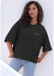 Copenhagen Studios Oversize-Shirt 'mit hochwertiger Logostickerei' schwarz Gr. L (40) für Damen. Rundhals und Logostickerei. Oversize. Nachhaltig.