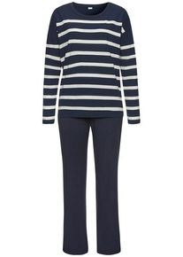 s.Oliver Pyjama mehrfarbig Gr. 32/34 für Damen. Mit Rundhals. Bequem. Nachhaltig.