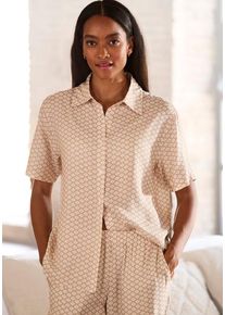 Lascana Pyjamaoberteil mehrfarbig Gr. 32 für Damen. Mit Allover-Druck. Bequem