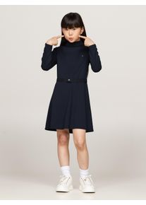 Tommy Hilfiger A-Linien-Kleid »BRANDED PUNTO DRESS LS«, mit Stehkragen