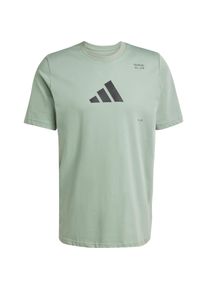 Adidas M Tr Cat G Funktionsshirt Herren - grün - Gr. M - Baumwolle/Polyester