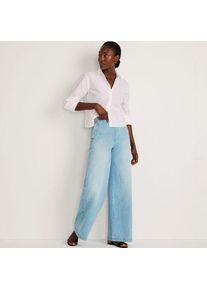 LANDS' END Soft Denim Matrosenjeans mit extraweitem Bein High Waist, Damen,  Blau, Elasthan/Baumwoll-Mischung, by Lands' End