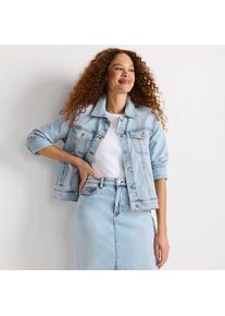 LANDS' END Jeansjacke, Damen,  Blau, Baumwolle/Elasthan/Polyester, by Lands' End