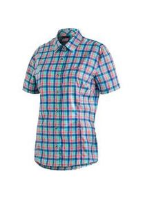 Funktionsbluse Maier Sports "Philina", Damen, Gr. 42, kariert, 85% Polyester, 15% Viskose, Blusen, Karierte Kurzarm-Bluse f&uuml;r Wandern, Reisen und Freizeit