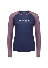 Mons Royale Icon Merino Raglan L/S Merinoshirt Damen (Gr M |blau)