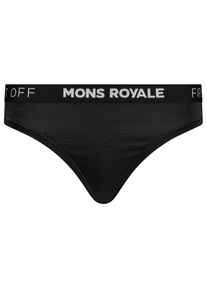 Merinounterwäsche Mons Royale Stratos Merino Thong Damen (Gr M |schwarz)