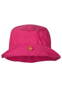 Hut Pure Pure Schlapphut Leinen mit Knopf Kinder (Gr 47-49 cm |rosa)