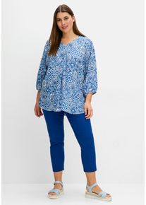 Große Größen Schmale 7/8-Hose im Curvy-Schnitt SUSANNE Gr. 58 blau von sheego für Damen