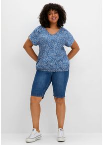 Große Größen Jeansbermudas im Curvy-Schnitt SUSANNE Gr. 54 blau von sheego für Damen