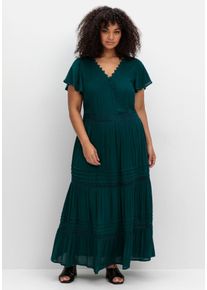 sheego by Joe Browns Große Größen Maxikleid in Wickeloptik, mit Stufenvolant Gr. 42 blau von sheego für Damen