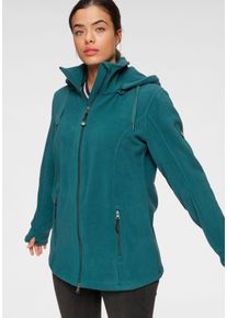 Polarino Große Größen Fleecejacke Gr. 46 blau für Damen