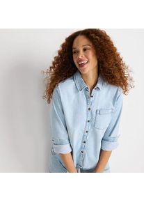 LANDS' END Jeanshemd, Damen,  Blau, Baumwoll-Mischung, by Lands' End