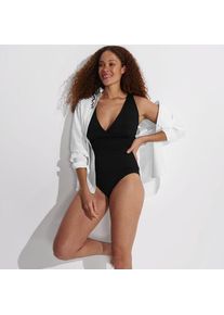 LANDS' END Tankinitop mit V-Ausschnitt in F-Cup, Damen,  Schwarz, Nylon-Mischung, by Lands' End