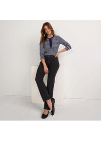 LANDS' END Naturfarbene Straight Fit Jeans High Waist, Damen,  Schwarz, Baumwoll-Mischung/Polyester-Mischung, by Lands' End