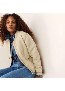 LANDS' END Baumwoll-Bomberjacke, Damen,  Wei&szlig;, Baumwolle, by Lands' End