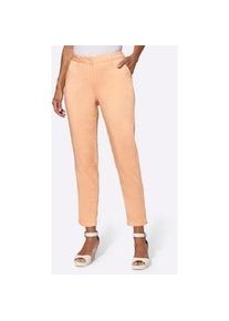 Webhose Inspirationen, Damen, Gr. 38, Normalgrößen, rot (apricot), 98% Baumwolle, 2% Elasthan, unifarben, lang, Hosen