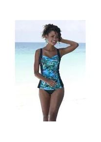 B&uuml;gel-Tankini Vivance, Damen, Gr. 40, Cup C, blau (t&uuml;rkis bedruckt), Xtra Life LYCRA, bedruckt, Bikini-Sets, mit modischen Raffungen