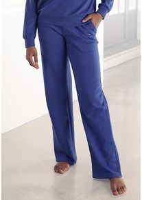 BENCH. LOUNGEWEAR Sweatpants blau Gr. 32/34 für Damen. Mit Glitzerdetails, Logoschriftzug, Logodruck. Bequem. Nachhaltig.