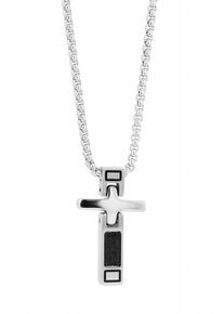 Adelia´s ADELIA ́S Herren Kette mit Anhänger, unbekannt, Edelstahlsilber, kreuz, Edelstahl, Halsketten