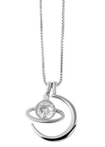 Adelia´s ADELIA ́S Damen Kette mit Anhänger, unbekanntsilber, mond, Halsketten