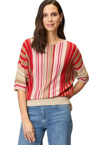 Zero Damen Strickpullover "Zero Oversized-Pullover gestreift"patch creamrot, casual, Gr. 40, gestreift, Strick, Obermaterial: 80% Viskose, 11%